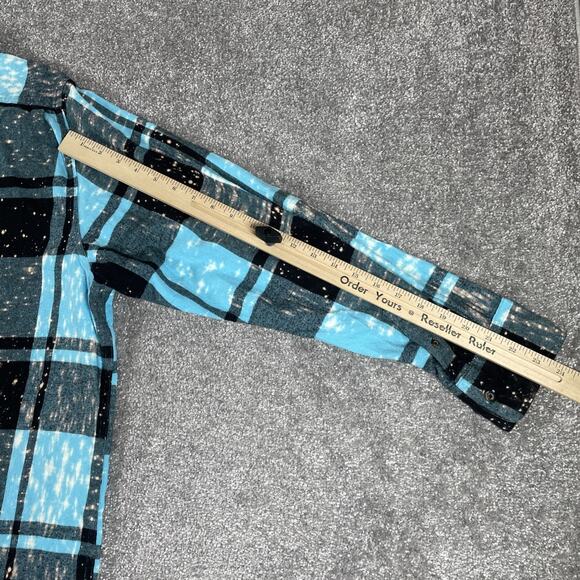 Angry Minnow Flannel Shirt Mens XXL Mystery Machine Scooby Do Plaid Distressed - Picture 10 of 12